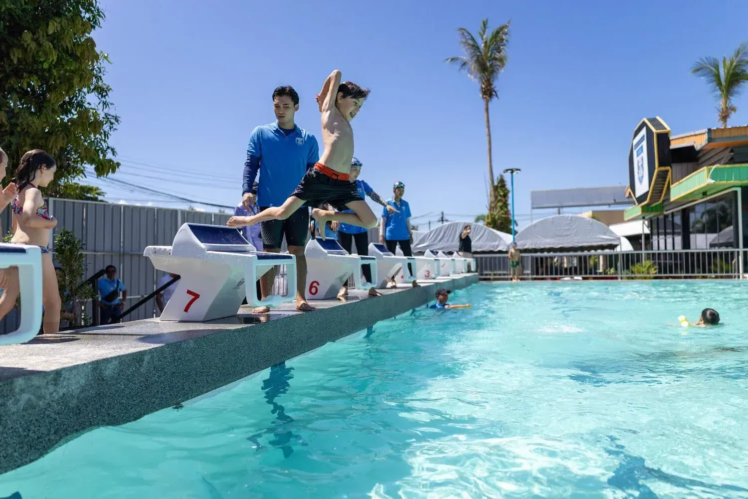 A Blue Dolphins swimming lesson at ISPG